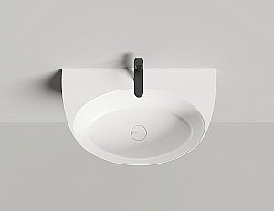 Раковина Salini ALDA WALL 03 140323M 71 из искусственного камня S-Stone, белая матовая купить в интернет-магазине Sanbest