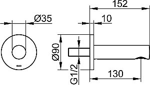 Излив KEUCO IXMO 59545010001 хром купить в интернет-магазине сантехники Sanbest