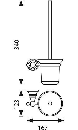 Ершик для туалета Kaiser KH-4206 бронза купить в интернет-магазине сантехники Sanbest