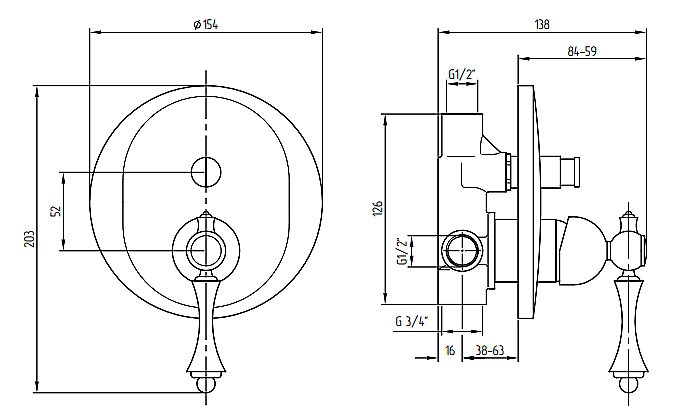 Смеситель для душа Migliore Bomond NEW 26883 хром купить в интернет-магазине сантехники Sanbest