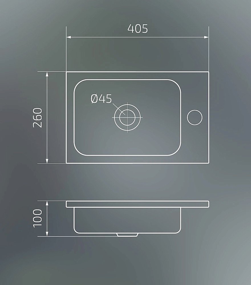 Раковина Gid Integrado 40,5 Bm3340 72203 черная матовая купить в интернет-магазине Sanbest