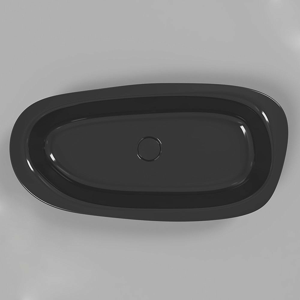 Раковина накладная WhiteCross Moonstone E 70 0731.070035.101 черная купить в интернет-магазине Sanbest