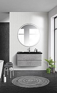 Тумба с раковиной BelBagno ALBANO 100 подвесная Cemento Verona Grigio для ванной в интернет-магазине Sanbest