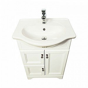 Тумба с раковиной Orange Классик F7-60TU3+Ra белая для ванной в интернет-магазине Sanbest