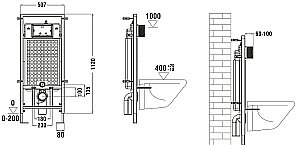 Унитаз с инсталляцией WeltWasser MARBERG 507 + NESENBACH 004 GL-WT + MAR 507 SE купить в интернет-магазине Sanbest