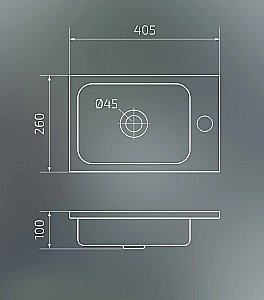 Раковина Gid Integrado 40,5 Bm3340 72203 черная матовая купить в интернет-магазине Sanbest