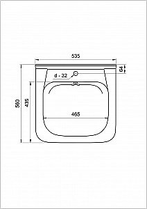 Раковинa на стиральную машину Кувшинка Люкс-Лайт 54 белая купить в интернет-магазине Sanbest