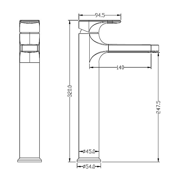 Смеситель для раковины Boheme Spectre 452-BR бронза купить в интернет-магазине сантехники Sanbest