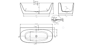 Ванна акриловая ART&MAX Milan 170x80 купить в интернет-магазине Sanbest