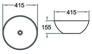 Раковина накладная SantiLine SL-1039 купить в интернет-магазине Sanbest