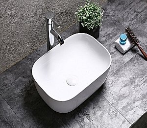 Раковина накладная Ceramalux N 50,5 78104 белая купить в интернет-магазине Sanbest