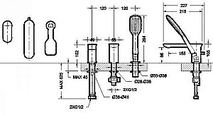 Смеситель для ванны Bravat GINA F565104C-2-ENG купить в интернет-магазине сантехники Sanbest