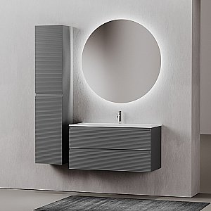 Тумба с раковиной Sancos Folk 100 FL100GS Grey soft для ванной в интернет-магазине Sanbest