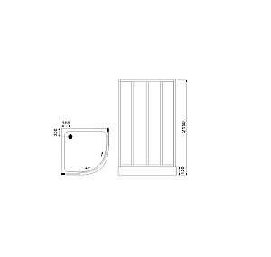 Душевая кабина Black&White Galaxy G8501 100х100 купить в интернет-магазине Sanbest