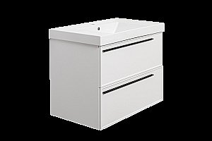 Тумба с раковиной La Fenice Elba Twin 80 бежевая матовая для ванной в интернет-магазине Sanbest