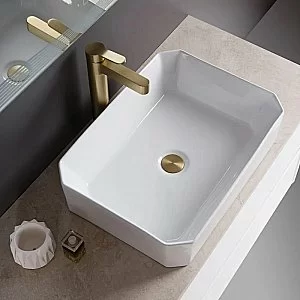 Раковина накладная Belbagno 49 BB1386 белая купить в интернет-магазине Sanbest
