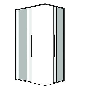 Душевой уголок Grossman Galaxy 300.K33.01.9070.21.00 90x70 стекло прозрачное/профиль черный матовый купить в интернет-магазине Sanbest