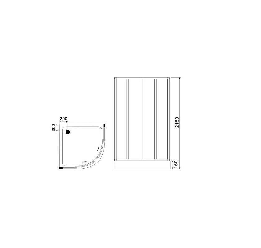 Душевая кабина Black&White Galaxy G8501 100х100 купить в интернет-магазине Sanbest