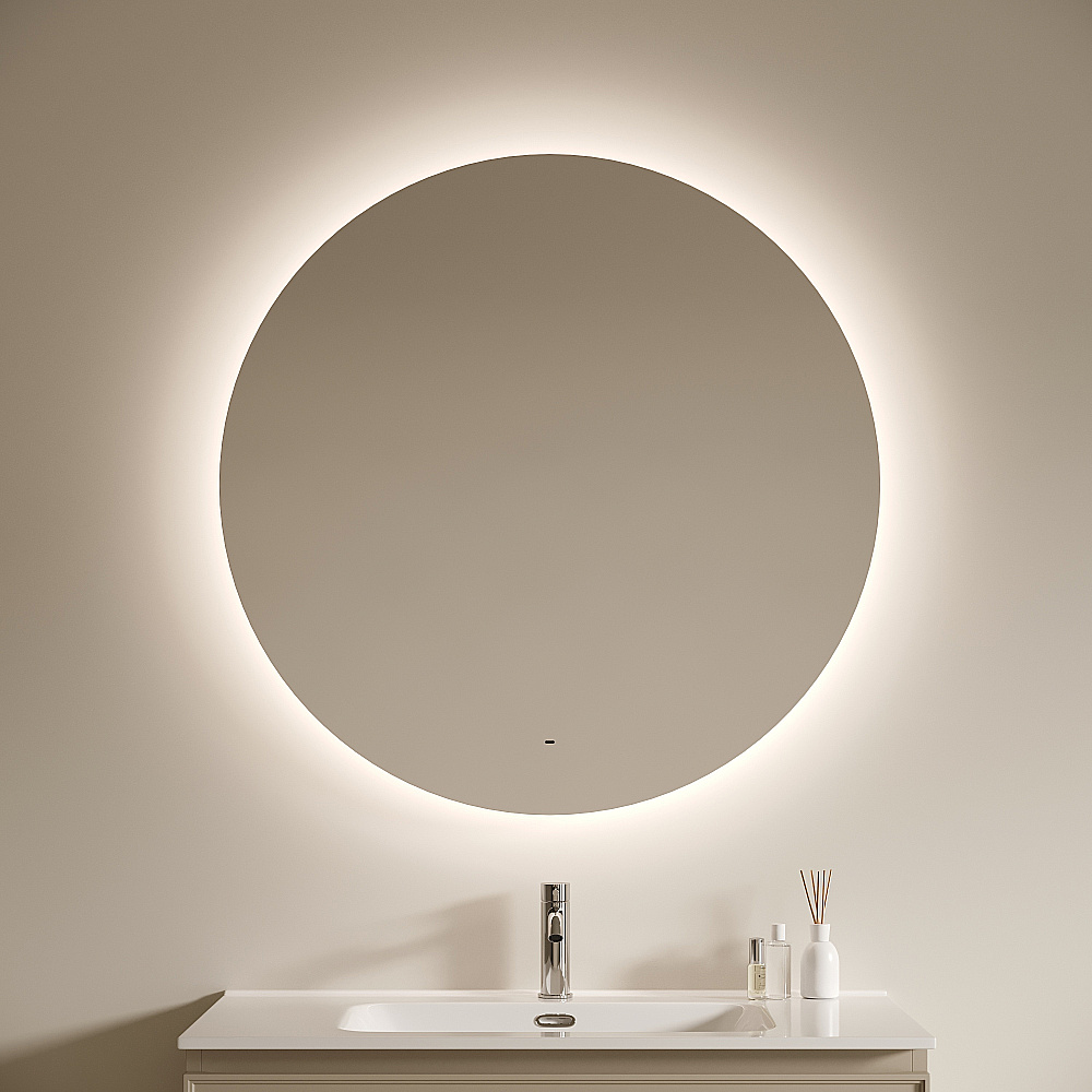 Зеркало с подсветкой Sancos Sfera 2.0 SF2.1000 100х100 в ванную от интернет-магазине сантехники Sanbest