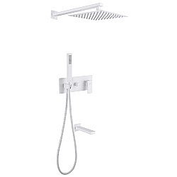 Душевая система ABBER Daheim AF8217W белая матовая купить в интернет-магазине сантехники Sanbest