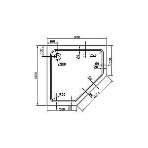 Душевой поддон Vincea VST-2AP-1010 100x100 белый купить в интернет-магазине Sanbest