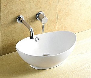 Раковина накладная Ceramalux N 59 9019 белая купить в интернет-магазине Sanbest