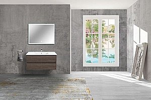 Тумба с раковиной Vincea Gio 100 R.Oak для ванной в интернет-магазине Sanbest