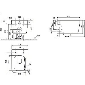 Унитаз Boheme Zen 967-W белый глянцевый купить в интернет-магазине Sanbest