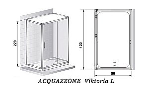 Душевая кабина Acquazzone Viktoria 120SL 120х90 купить в интернет-магазине Sanbest