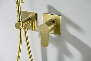 Гигиенический душ Aquatek Оберон AQ1220BG золото шлифованное купить в интернет-магазине сантехники Sanbest