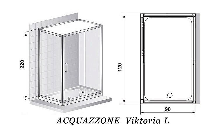 Душевая кабина Acquazzone Viktoria 120SL 120х90 купить в интернет-магазине Sanbest