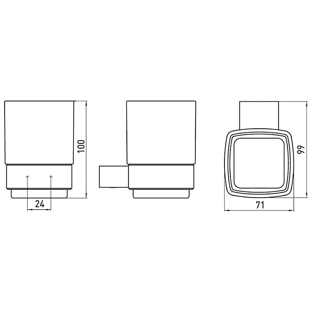 Стакан с держателем Emco LOFT 52013300 купить в интернет-магазине сантехники Sanbest