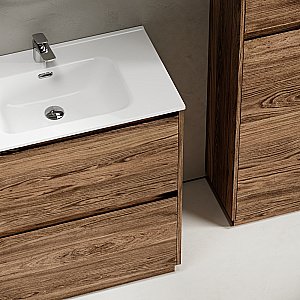 Тумба с раковиной Sancos Libra 90 LB90FECH дуб чарльстон для ванной в интернет-магазине Sanbest