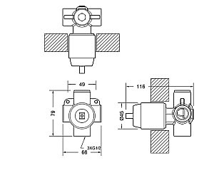 Скрытая часть 1-ФУНКЦ Bravat Rhein D999BW-ENG купить в интернет-магазине сантехники Sanbest