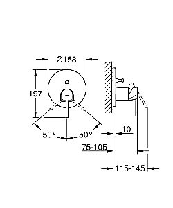 Смеситель для душа Grohe Plus 24060003 хром купить в интернет-магазине сантехники Sanbest