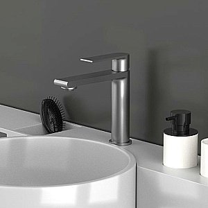 Смеситель для раковины Vincea Vogue VBF-1V1GM вороненая сталь купить в интернет-магазине сантехники Sanbest