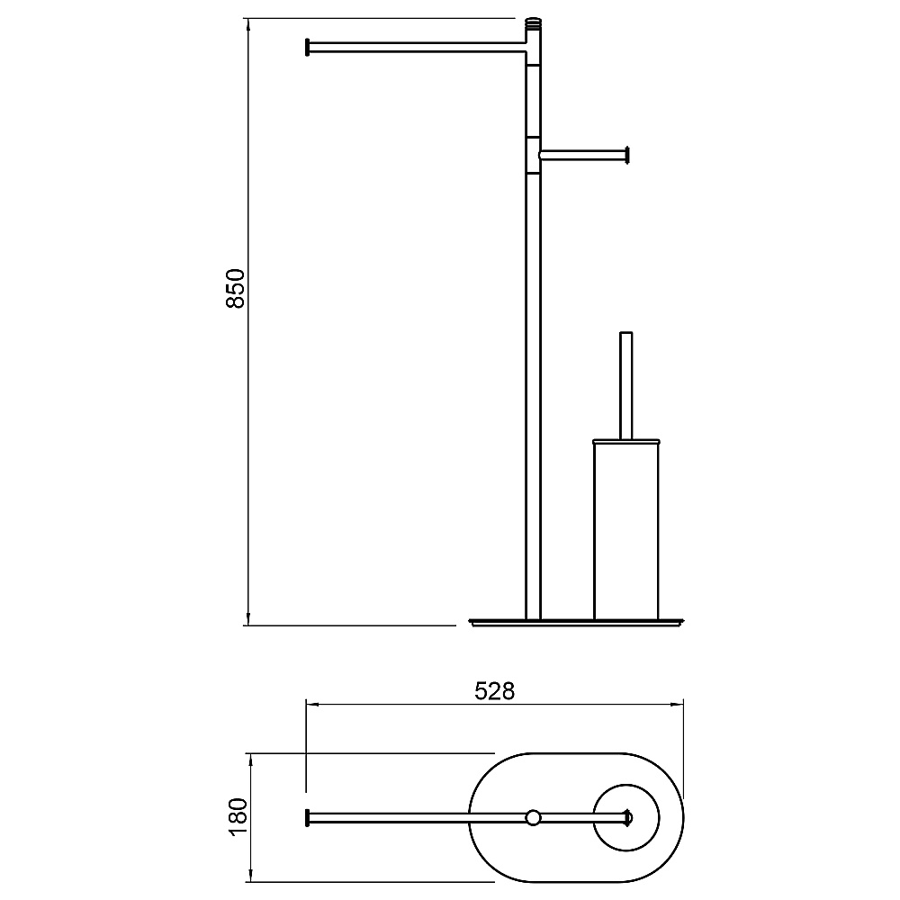 Стойка в ванную комнату Timo Saona 13085/19 розовое золото матовое купить в интернет-магазине сантехники Sanbest