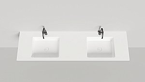 Раковина подвесная Salini Onda 1402202M 180 из искусственного камня S-Stone, белая матовая купить в интернет-магазине Sanbest