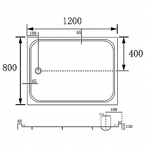 Душевой поддон Abber AD3C128 120х80 белый купить в интернет-магазине Sanbest