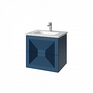 Тумба с раковиной Caprigo Modo-Quarta 60 с интегрированной ручкой, цвет на выбор/эмаль для ванной в интернет-магазине Sanbest