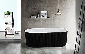 Ванна акриловая Esbano Tortuga ESVATORTB 170х80 черная, белая купить в интернет-магазине Sanbest