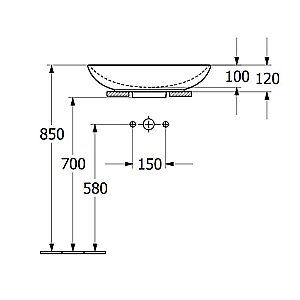 Раковина Villeroy&Boch Loop & Friends 4A4701R7 черный матовый купить в интернет-магазине Sanbest