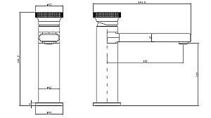 Смеситель для раковины Black&white Gravity GF-7107-С хром купить в интернет-магазине сантехники Sanbest