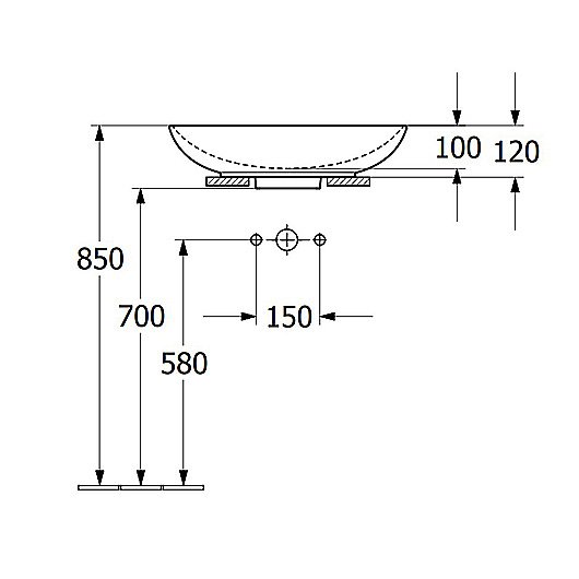 Раковина Villeroy&Boch Loop & Friends 4A4701R7 черный матовый купить в интернет-магазине Sanbest