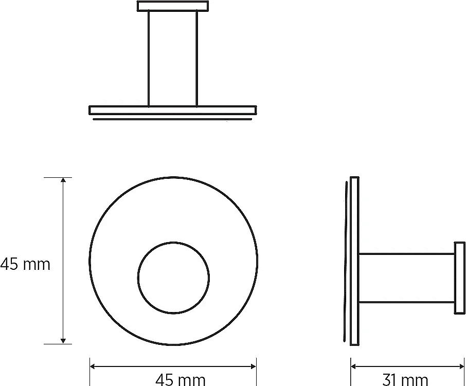 Крючок Bemeta EASY 163106361 хром купить в интернет-магазине сантехники Sanbest