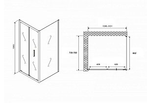 Душевой уголок ABBER Sonnenstrand AG07110-S75 110x75 стекло прозрачное/профиль хром купить в интернет-магазине Sanbest