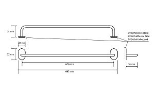 Полотенцедержатель Bemeta Easy 163104241 нержавеющая сталь купить в интернет-магазине сантехники Sanbest