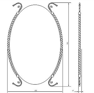 Зеркало Migliore Edera ML.EDR-60.333.BR бронза в ванную от интернет-магазине сантехники Sanbest