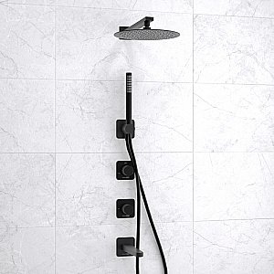 Душевая система WasserKRAFT Fulda 5200 SET2846 черный Soft-touch матовый купить в интернет-магазине сантехники Sanbest