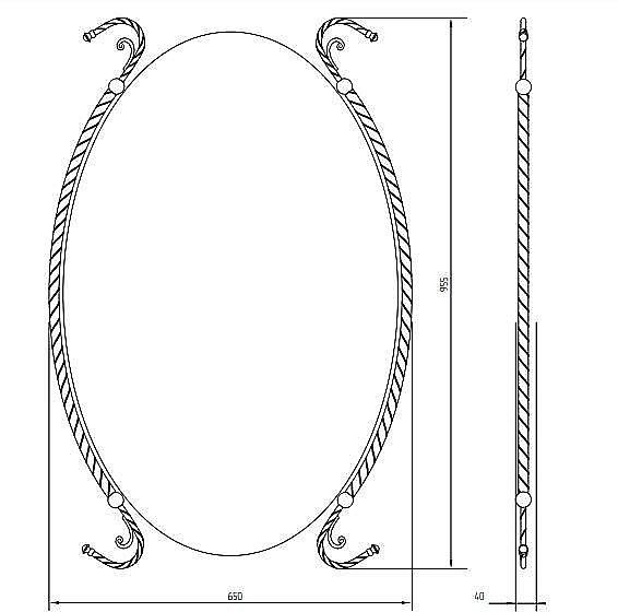 Зеркало Migliore Edera ML.EDR-60.333.BR бронза в ванную от интернет-магазине сантехники Sanbest